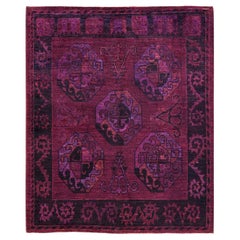 One-of-a-kind Hand Knotted Overdyed Modern Red Area Rug