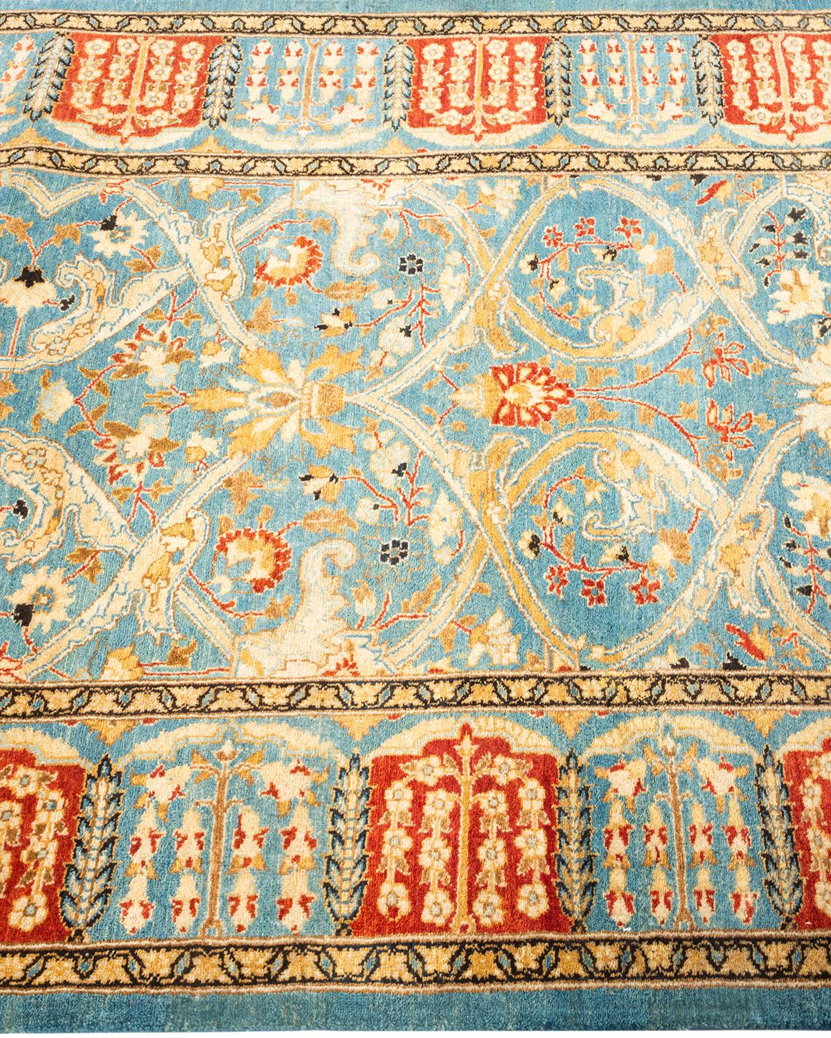 One-Of-A-Kind Hand Knotted Overdyed Mogul Blue Area Rug 3' 3