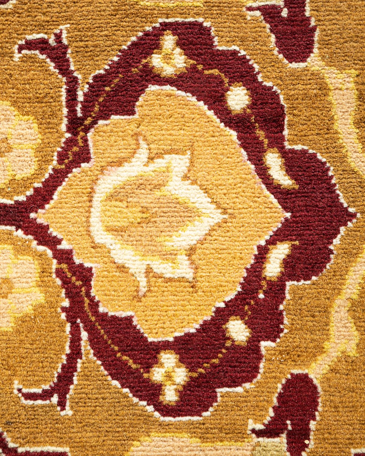 Handgeknüpfter Overdyed Mogul Brauner Teppich, Unikat (Pakistanisch) im Angebot
