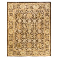 One-of-a-kind Hand Knotted Overdyed Mogul Brown Area Rug