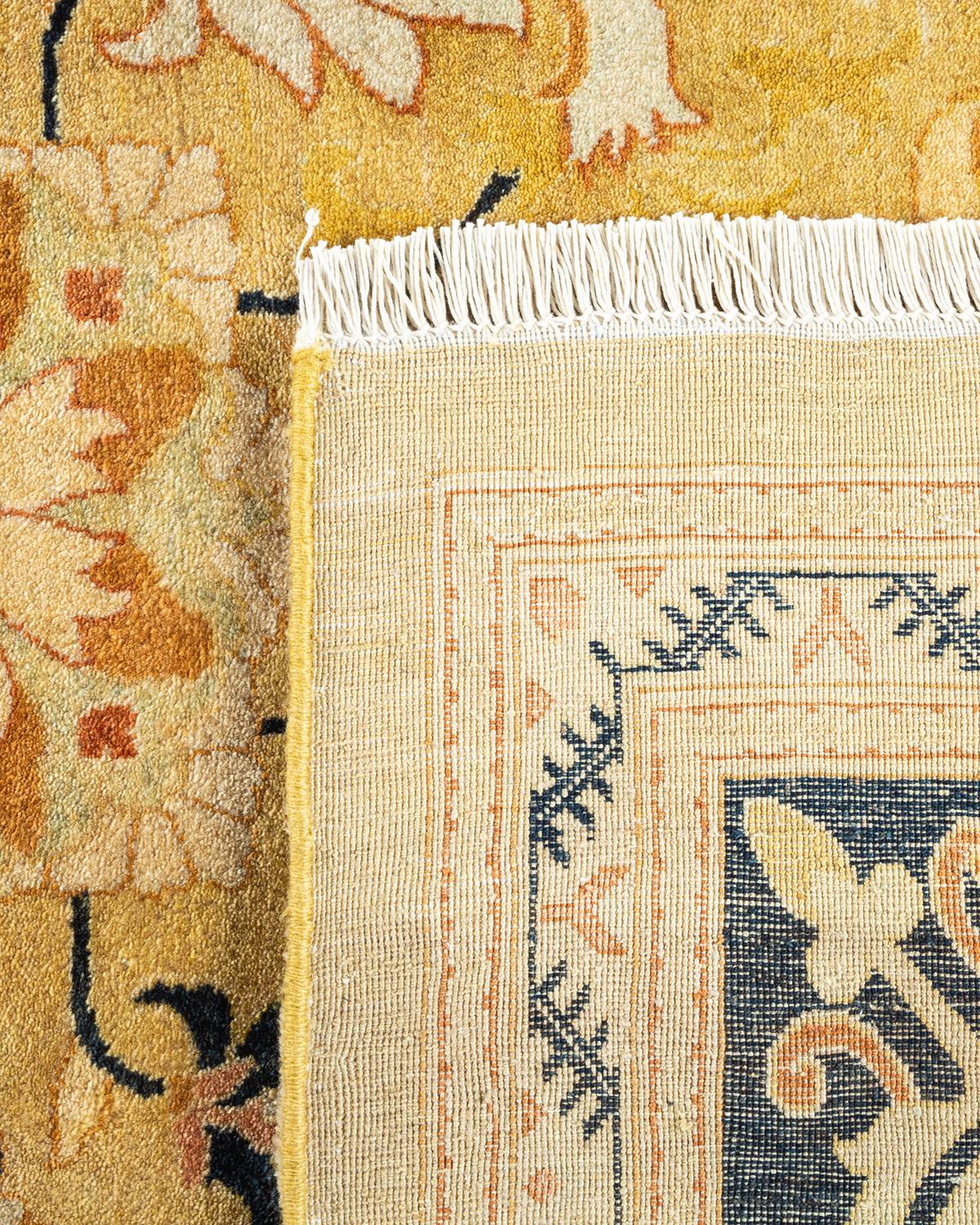 XXIe siècle et contemporain Tapis unique noué à la main et overdyed vert moghol, unique en son genre en vente