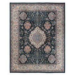 One-Of-A-Kind Hand Knotted Overdyed Mogul Green Area Rug