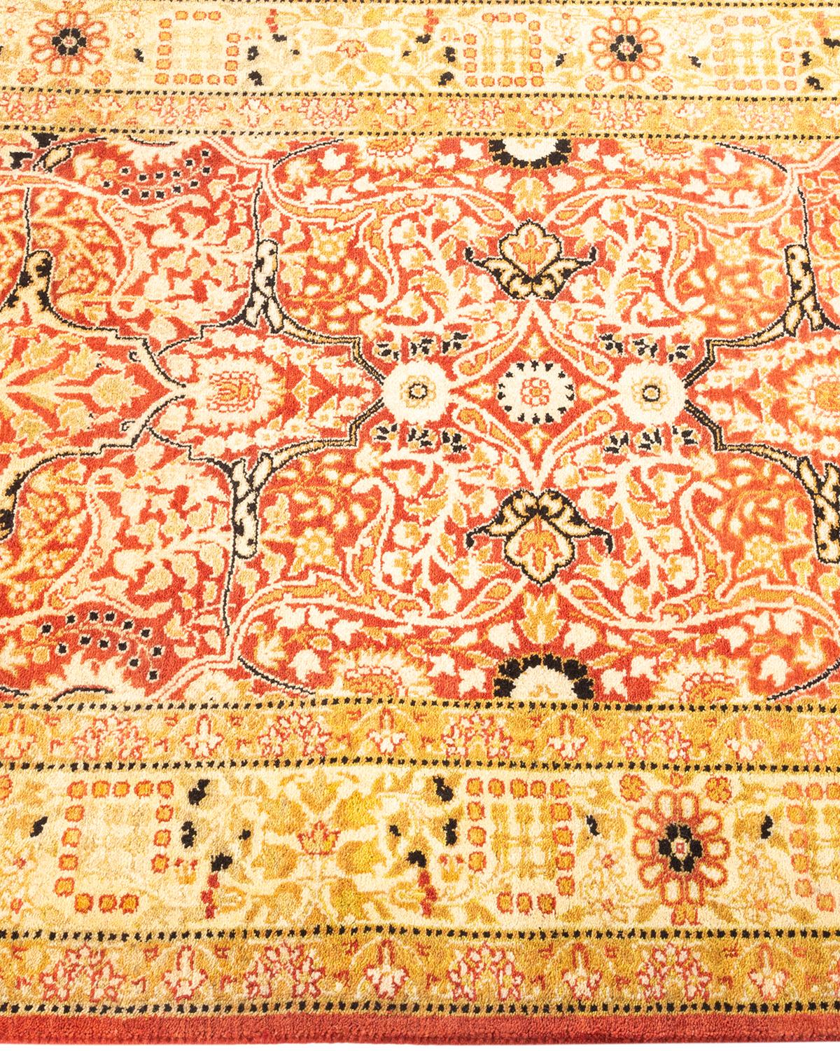 Handgeknüpfter Overdyed Mogul Orange Teppich, Unikat im Zustand „Neu“ im Angebot in Norwalk, CT