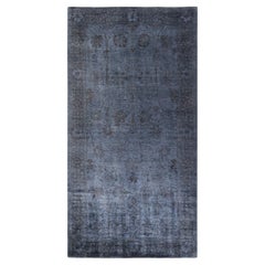 One-Of-A-Kind Hand Knotted Overdyed Vibrance Gray Area Rug 6' 1" x 11' 8"
