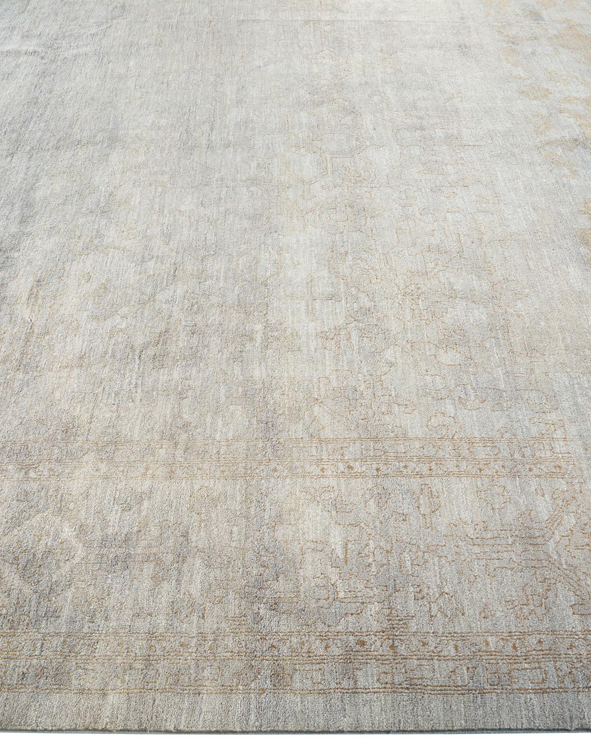 One-of-a-Kind Hand Knotted Overdyed Vibrance Grey Area Rug In New Condition In Norwalk, CT