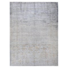 One-of-a-Kind Hand Knotted Overdyed Vibrance Grey Area Rug
