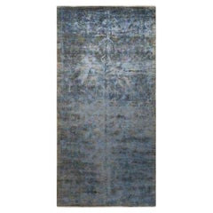 One-Of-A-Kind Hand Knotted Overdyed Vibrance Green Area Rug 5' 3" x 10' 7"