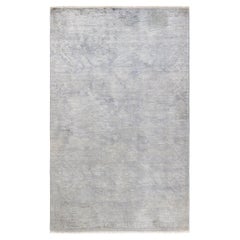One-of-a-kind Hand Knotted Overdyed Vibrance Light Gray Area Rug