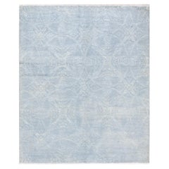 One-of-a-kind Hand Knotted Overdyed Vibrance Light Gray Area Rug