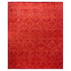 One-Of-A-Kind Hand Knotted Overdyed Vibrance Orange Area Rug 9
 3" x 11
 3"