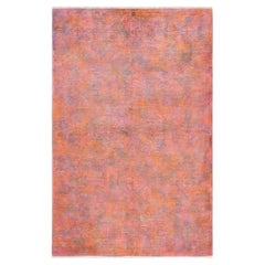One-Of-A-Kind Hand Knotted Overdyed Vibrance Pink Area Rug 5' 0" x 7' 8"
