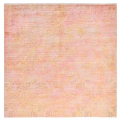 One-of-a-kind Hand Knotted Overdyed Vibrance Pink Area Rug