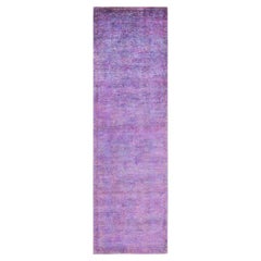 One-Of-A-Kind Hand Knotted Overdyed Vibrance Purple Area Rug 3' 0" x 10' 3"