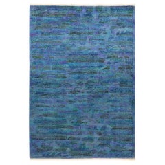 One-of-a-Kind Hand Knotted Overdyed Vibrance Purple Area Rug
