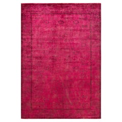 One-Of-A-Kind Hand Knotted Overdyed Vibrance Red Area Rug 5' 9" x 8' 5"