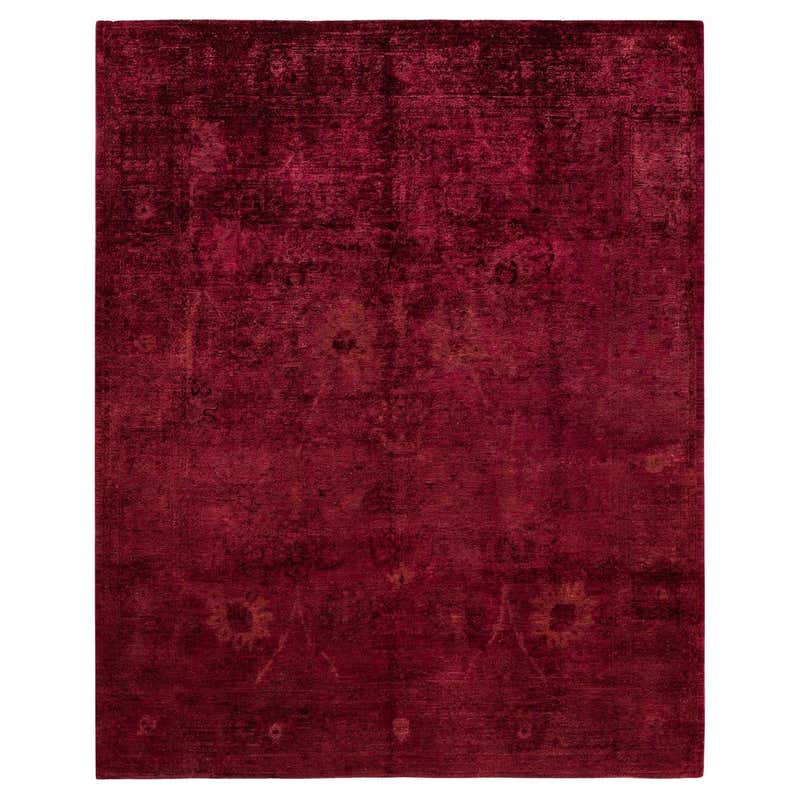 Red Patchwork Overdyed Rug For Sale at 1stDibs | overdyed patchwork rugs