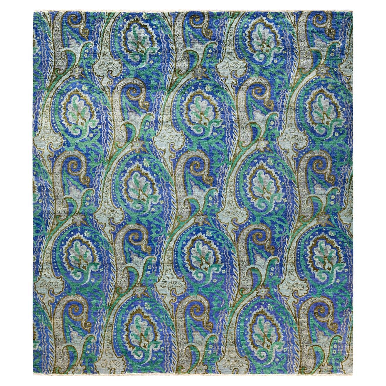 OneOfAKind Hand Knotted Paisley Suzani Light Gray Area Rug 11' 10" x