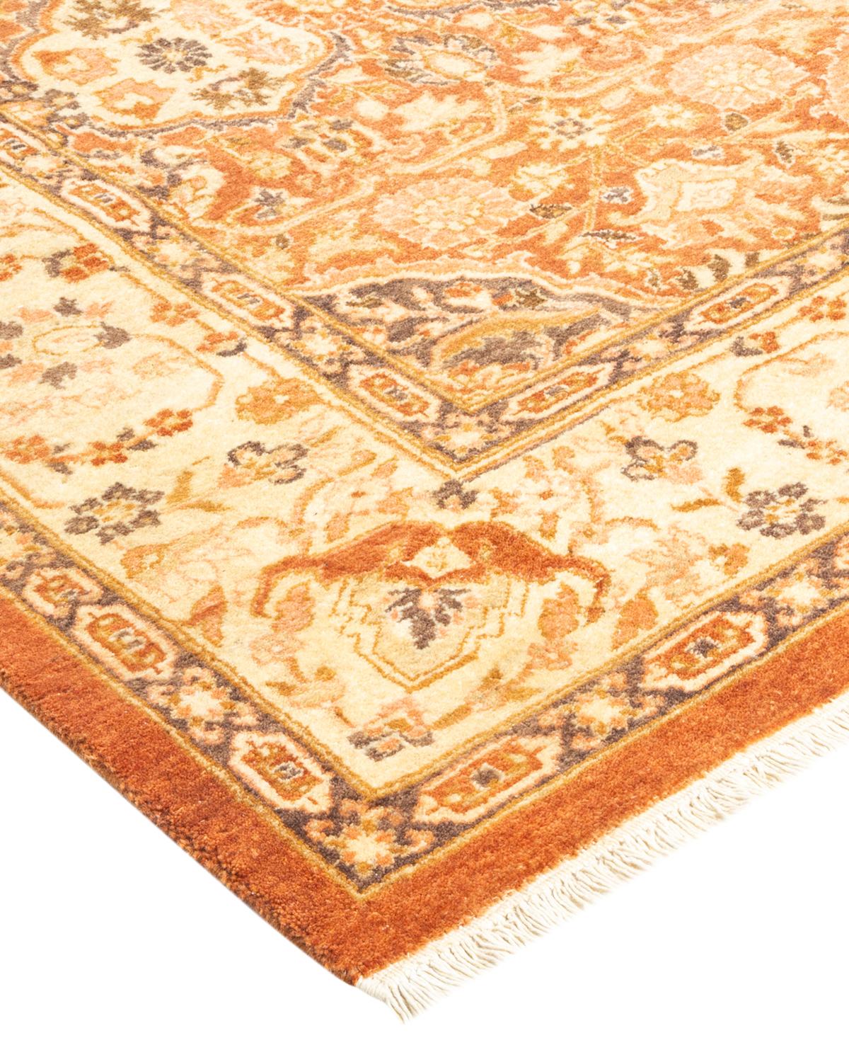 With understated palettes and allover designs, the rugs in the Mogul Collection will bring timeless sophistication to any room. Influenced by a spectrum of Turkish, Indian, and Persian designs, the artisans who handweave these wool rugs imbue