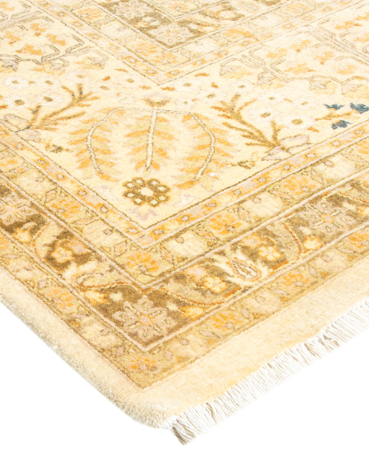 With understated palettes and allover designs, the rugs in the Mogul Collection will bring timeless sophistication to any room. Influenced by a spectrum of Turkish, Indian, and Persian designs, the artisans who handweave these wool rugs imbue