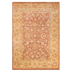 One-of-a-kind Hand Knotted Traditional Floral Mogul Pink Area Rug