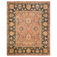 One-Of-A-Kind Hand Knotted Traditional Floral Mogul Pink Area Rug