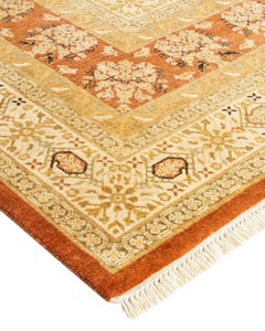 One-of-a-Kind Hand Knotted Traditional Mogul Brown Area Rug 9' 3" x 16' 0"