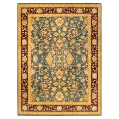 One-Of-A-Kind Hand Knotted Traditional Mogul Gray Area Rug