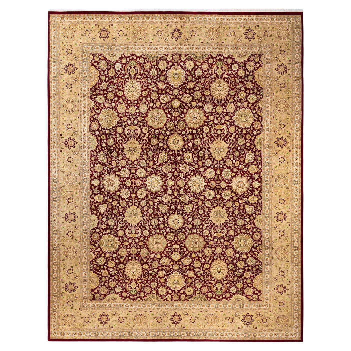 One-of-a-kind Hand Knotted Traditional Mogul Red Area Rug