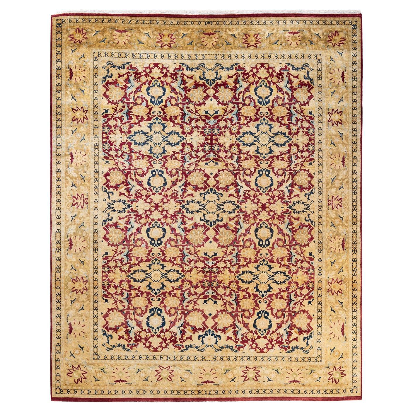One-of-a-kind Hand Knotted Traditional Mogul Red Area Rug