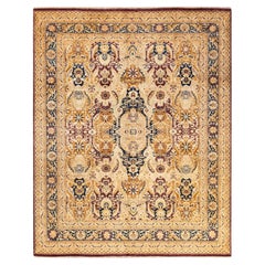 One-of-a-kind Hand Knotted Traditional Mogul Red Area Rug