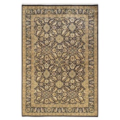 One-of-a-Kind Hand Knotted Traditional Oriental Mogul Brown Area Rug