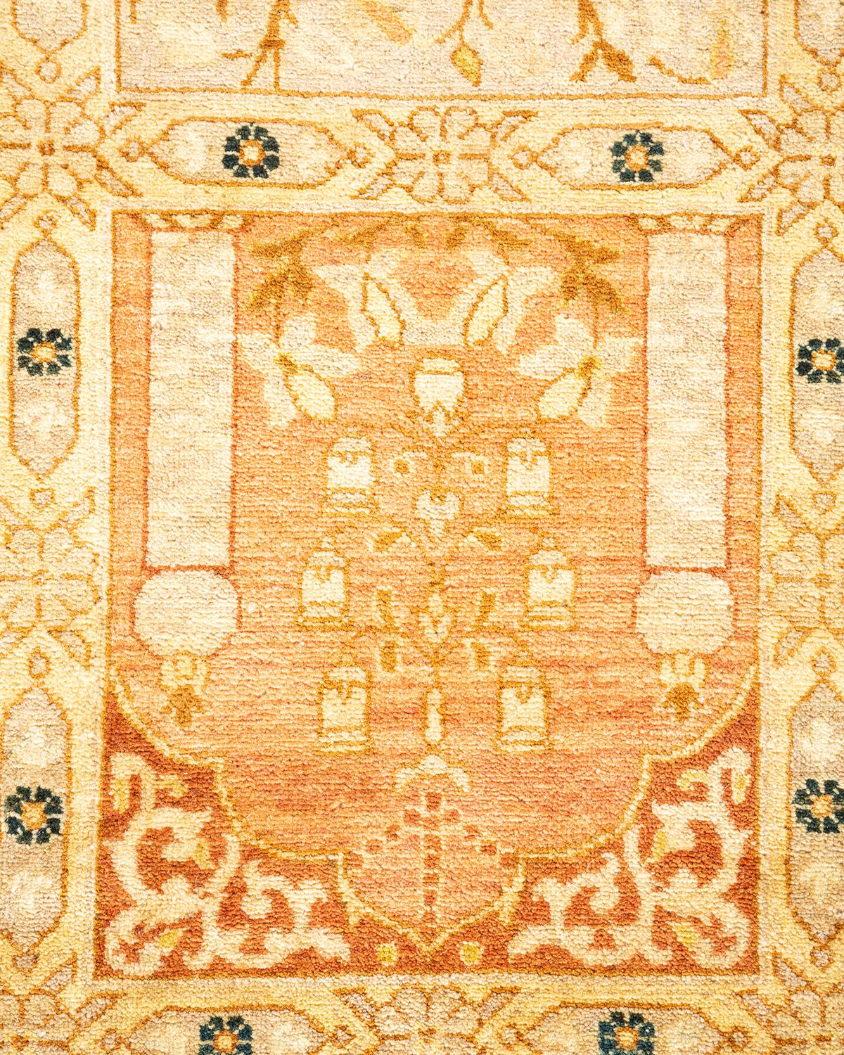 Pakistanais Tapis traditionnel oriental Mogul marron, unique en son genre, nou  la main. en vente
