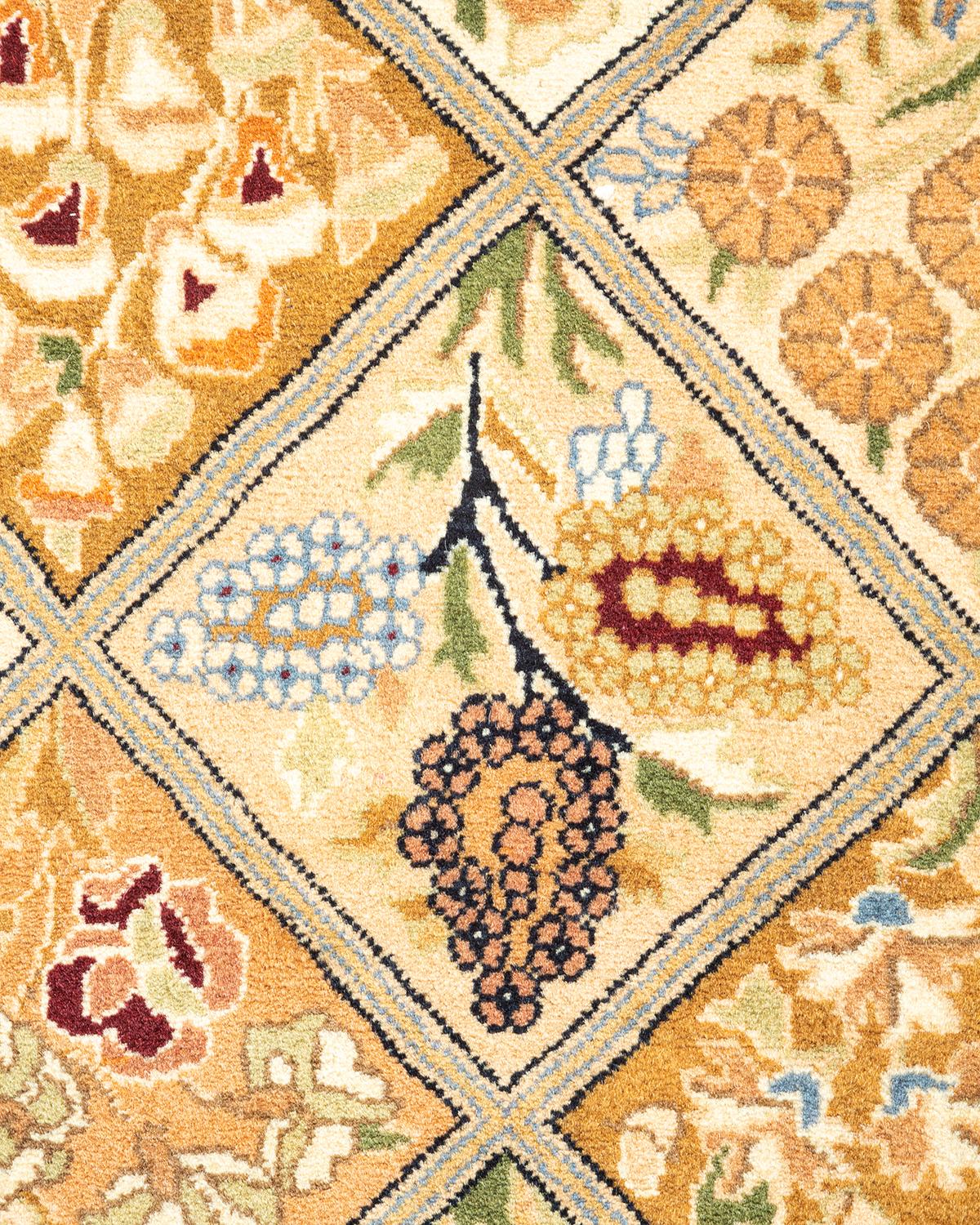 Pakistanais Tapis traditionnel oriental Mogul marron, unique en son genre, nou  la main. en vente