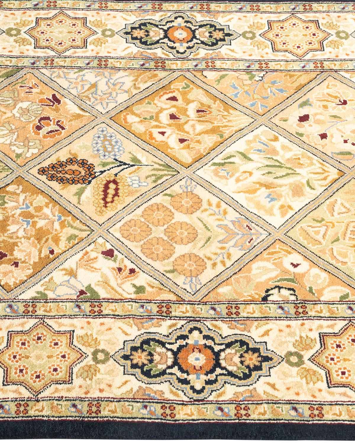 One of a Kind Hand Knotted Traditional Oriental Mogul Brown Area Rug In New Condition For Sale In Norwalk, CT