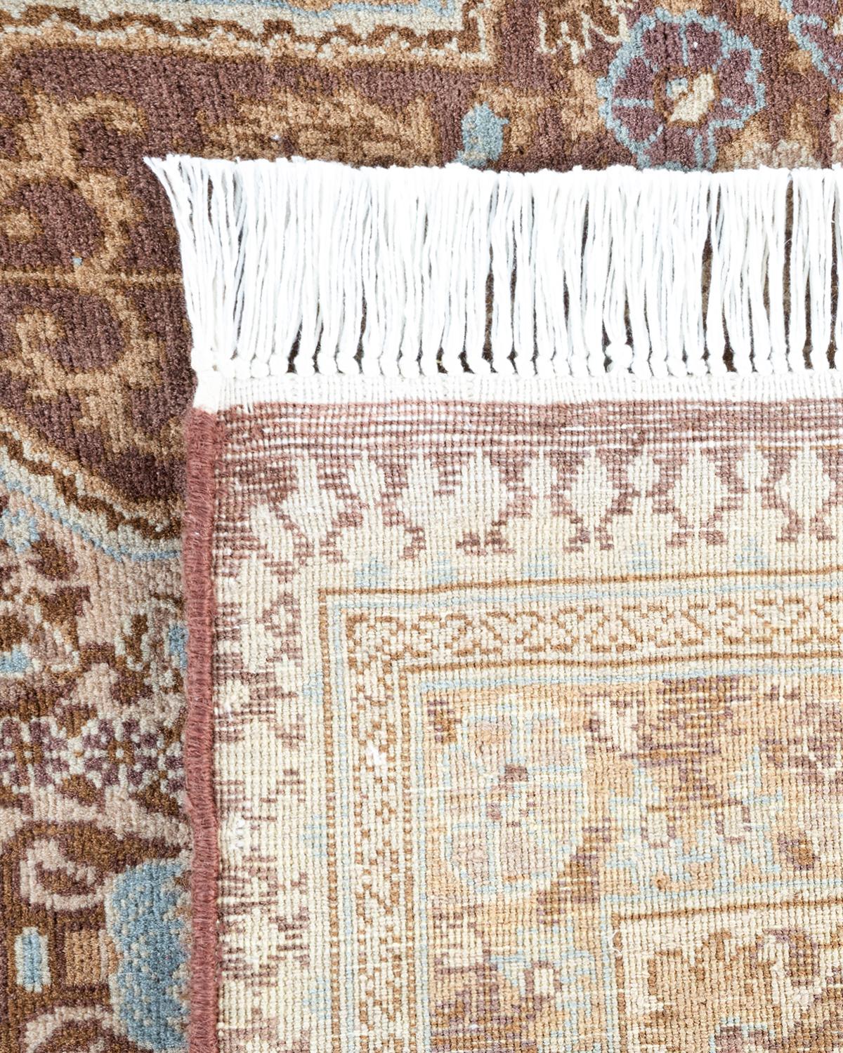 Einzigartiger handgeknüpfter traditioneller orientalischer Mogul-Teppich in Braun im Zustand „Neu“ im Angebot in Norwalk, CT