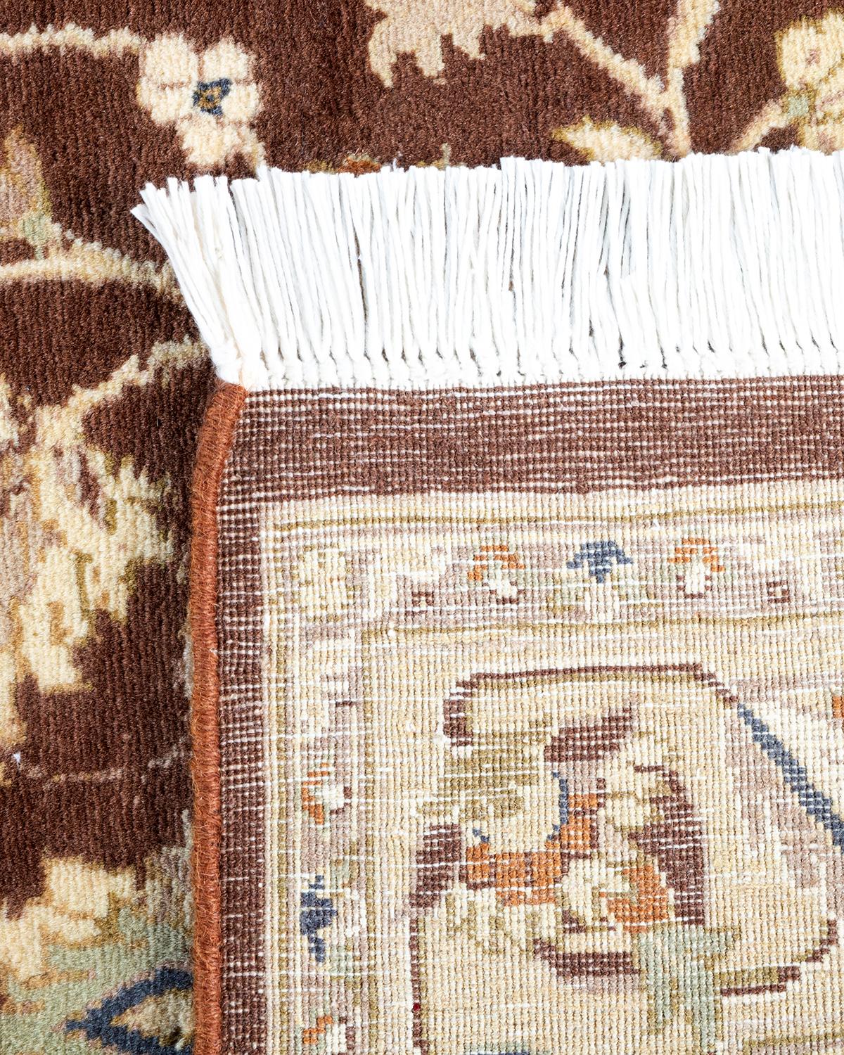 XXI secolo e contemporaneo Tappeto tradizionale orientale Mogul Brown, unico nel suo genere, annodato a mano in vendita