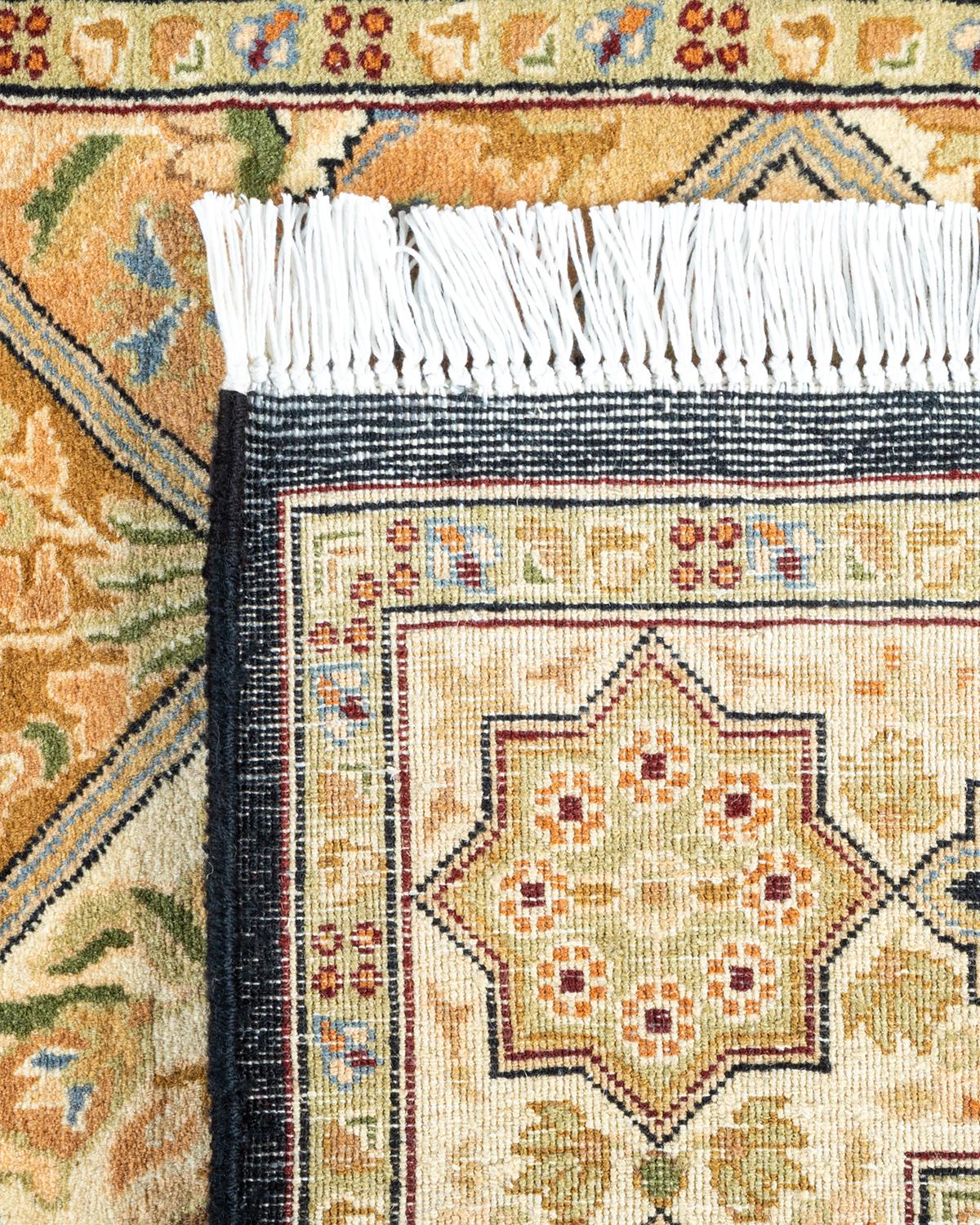 XXIe siècle et contemporain Tapis traditionnel oriental Mogul marron, unique en son genre, nou  la main. en vente