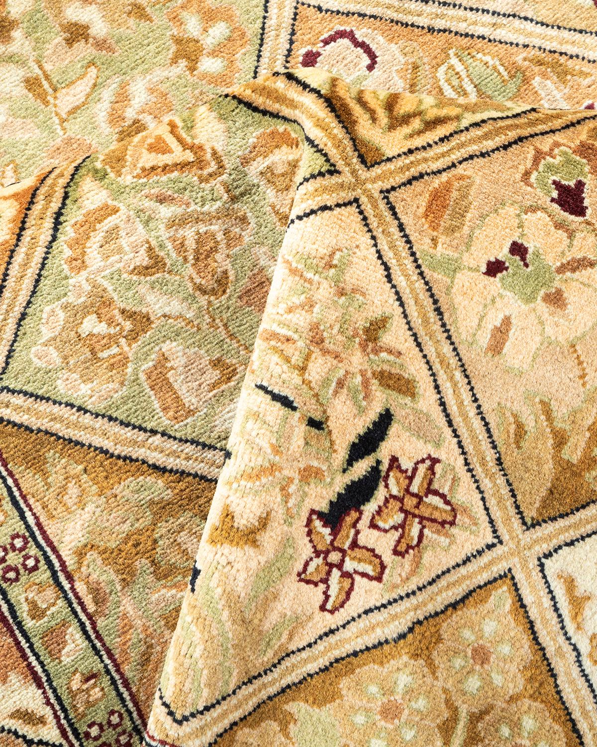 Tappeto tradizionale orientale Mogul Brown, unico nel suo genere, annodato a mano in vendita 1