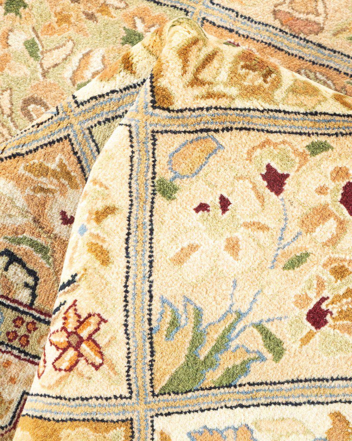 Tapis traditionnel oriental Mogul marron, unique en son genre, nou  la main. en vente 1