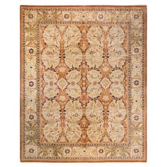 One of a Kind Hand Knotted Traditional Oriental Mogul Brown Area Rug