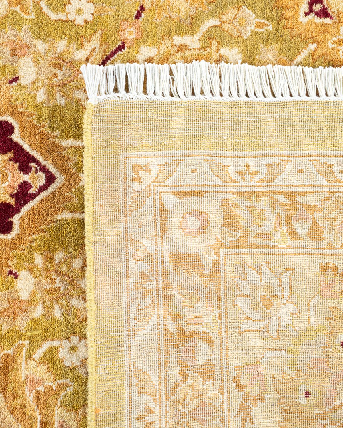 XXIe siècle et contemporain Tapis traditionnel oriental Mogul vert, unique en son genre, nou  la main. en vente