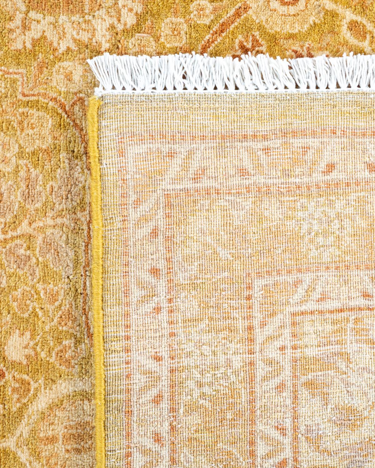 Einzigartiger handgeknpfter traditioneller orientalischer Mogul-Teppich in Grn (21. Jahrhundert und zeitgenössisch) im Angebot