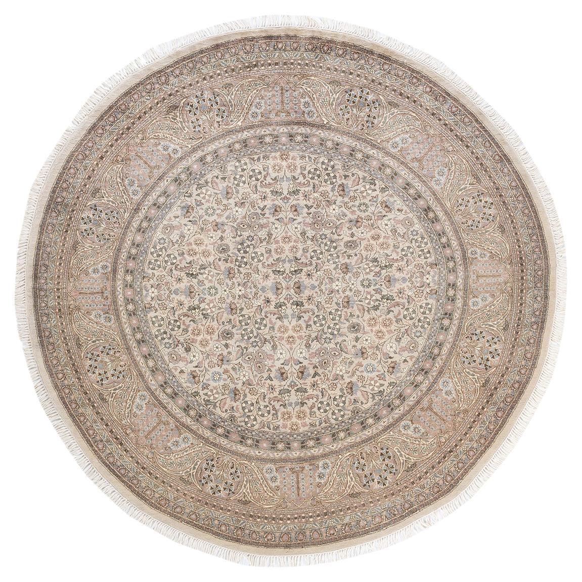 Oneofakind Hand Knotted Traditional Oriental Mogul Ivory Area Rug