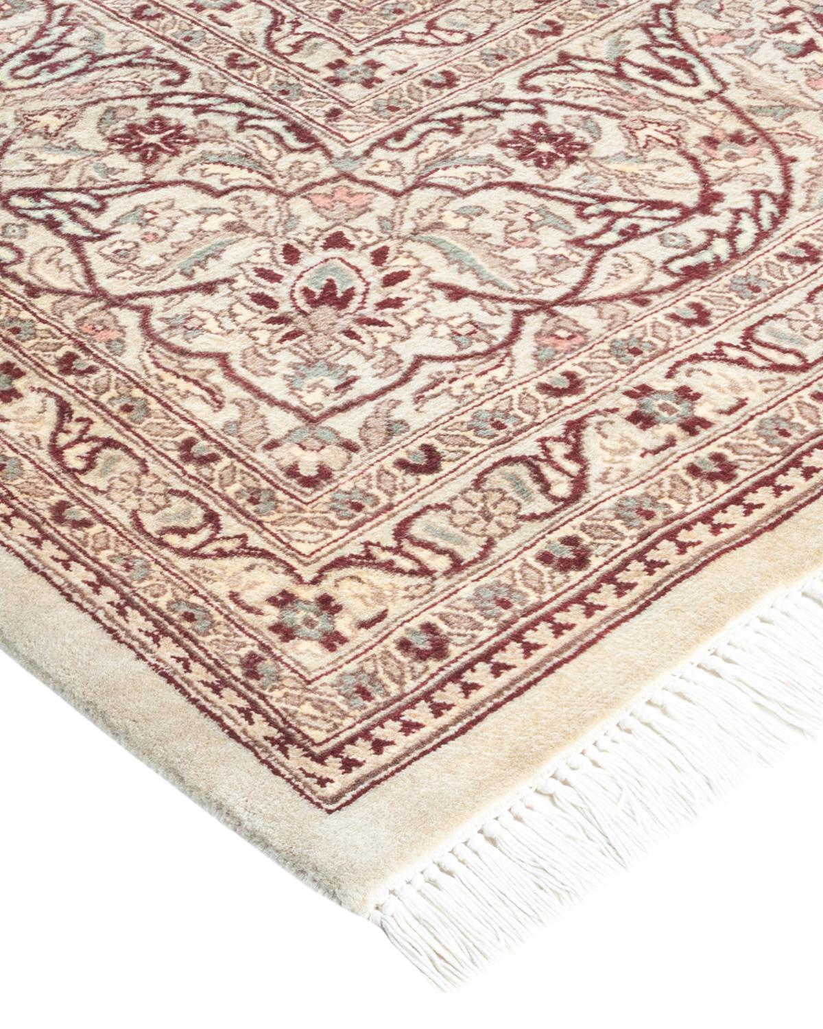 With understated palettes and allover designs, the rugs in the Mogul Collection will bring timeless sophistication to any room. Influenced by a spectrum of Turkish, Indian, and Persian designs, the artisans who handweave these wool rugs imbue