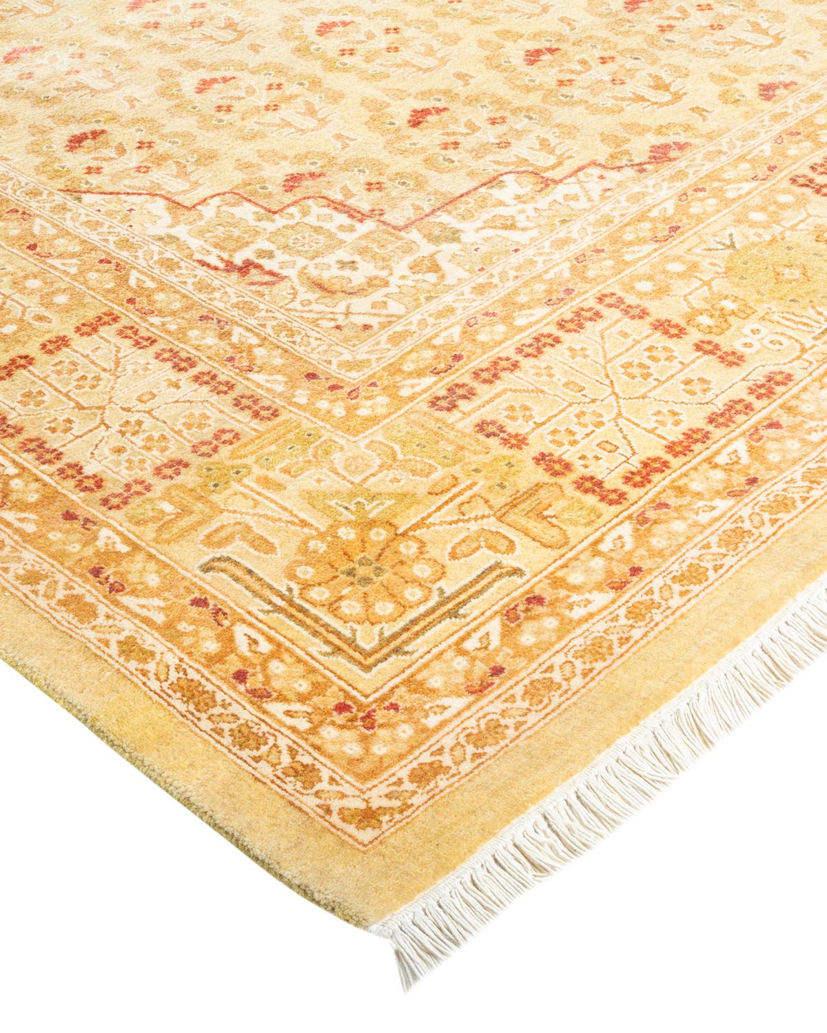 With understated palettes and allover designs, the rugs in the Mogul Collection will bring timeless sophistication to any room. Influenced by a spectrum of Turkish, Indian, and Persian designs, the artisans who handweave these wool rugs imbue