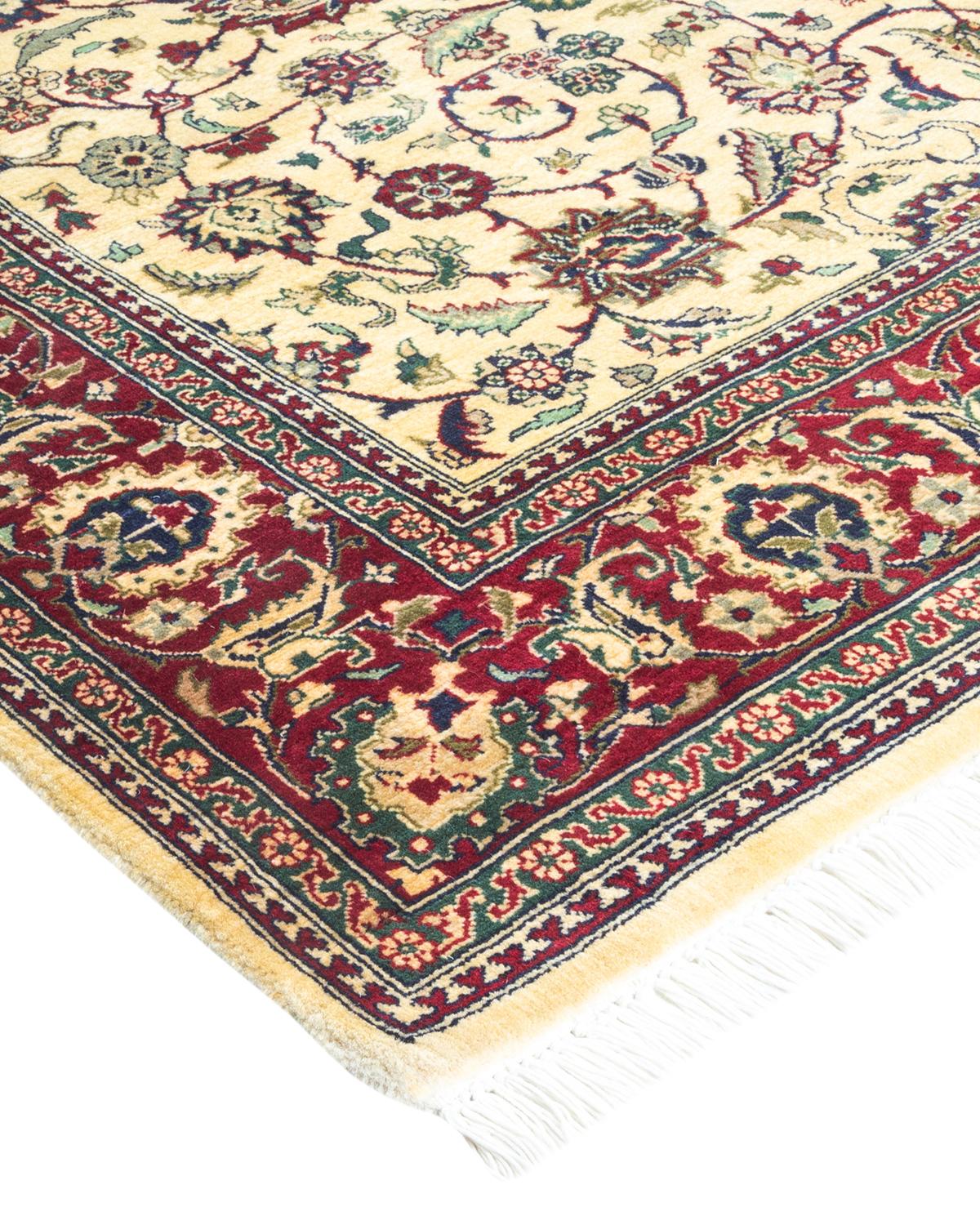 With understated palettes and allover designs, the rugs in the Mogul Collection will bring timeless sophistication to any room. Influenced by a spectrum of Turkish, Indian, and Persian designs, the artisans who handweave these wool rugs imbue