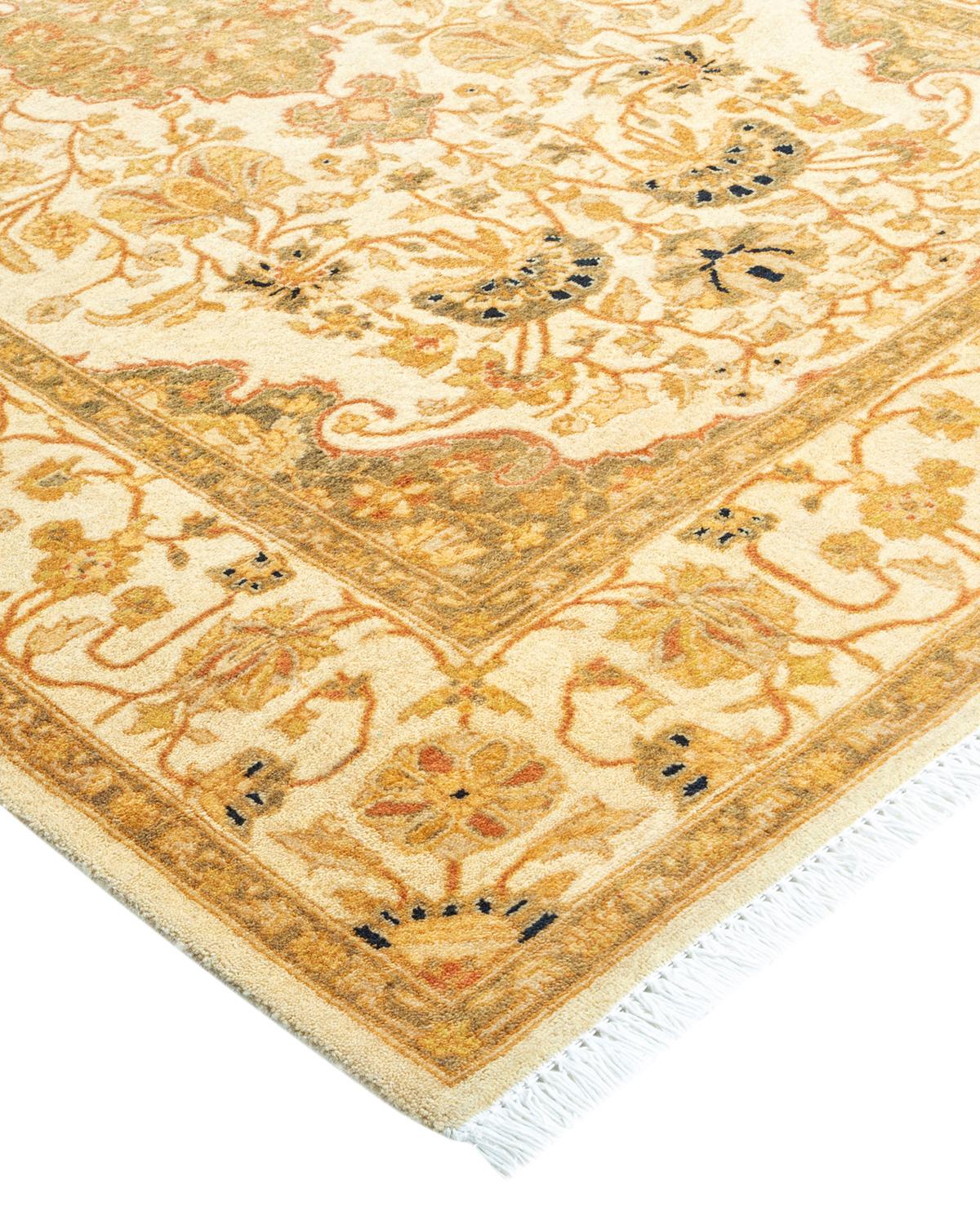 With understated palettes and allover designs, the rugs in the Mogul Collection will bring timeless sophistication to any room. Influenced by a spectrum of Turkish, Indian, and Persian designs, the artisans who handweave these wool rugs imbue