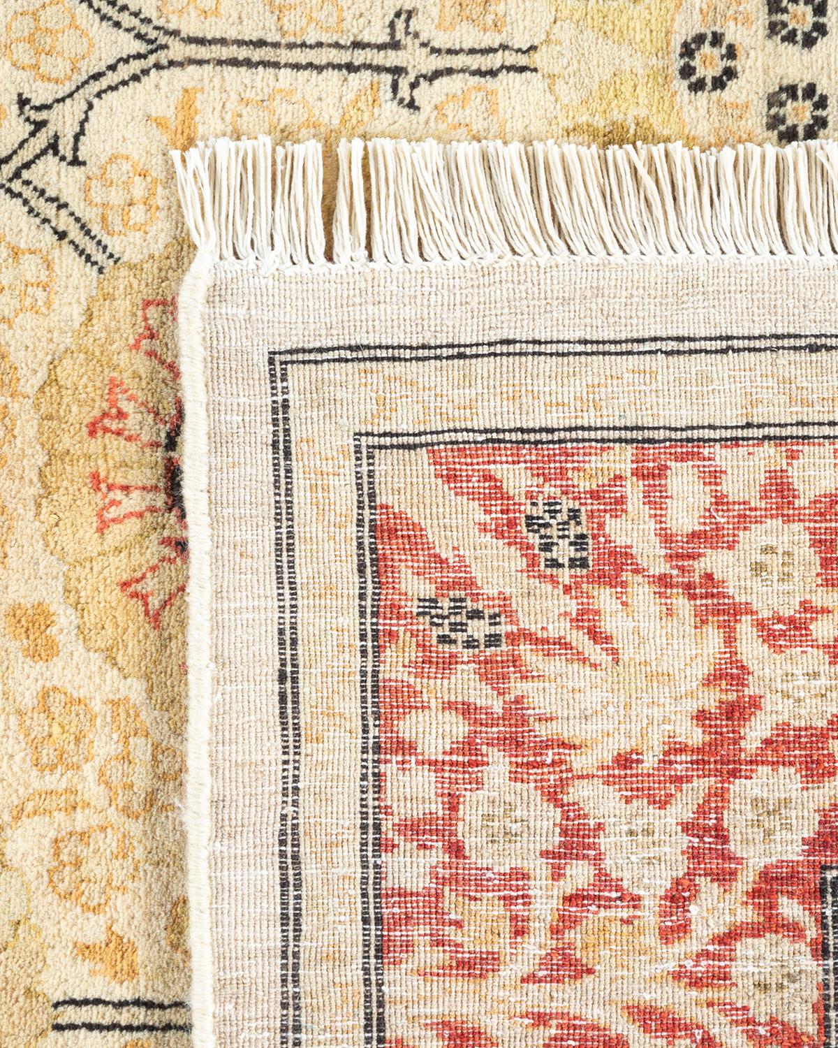 XXIe siècle et contemporain Tapis traditionnel oriental Mogul Ivory, unique en son genre, nou  la main. en vente