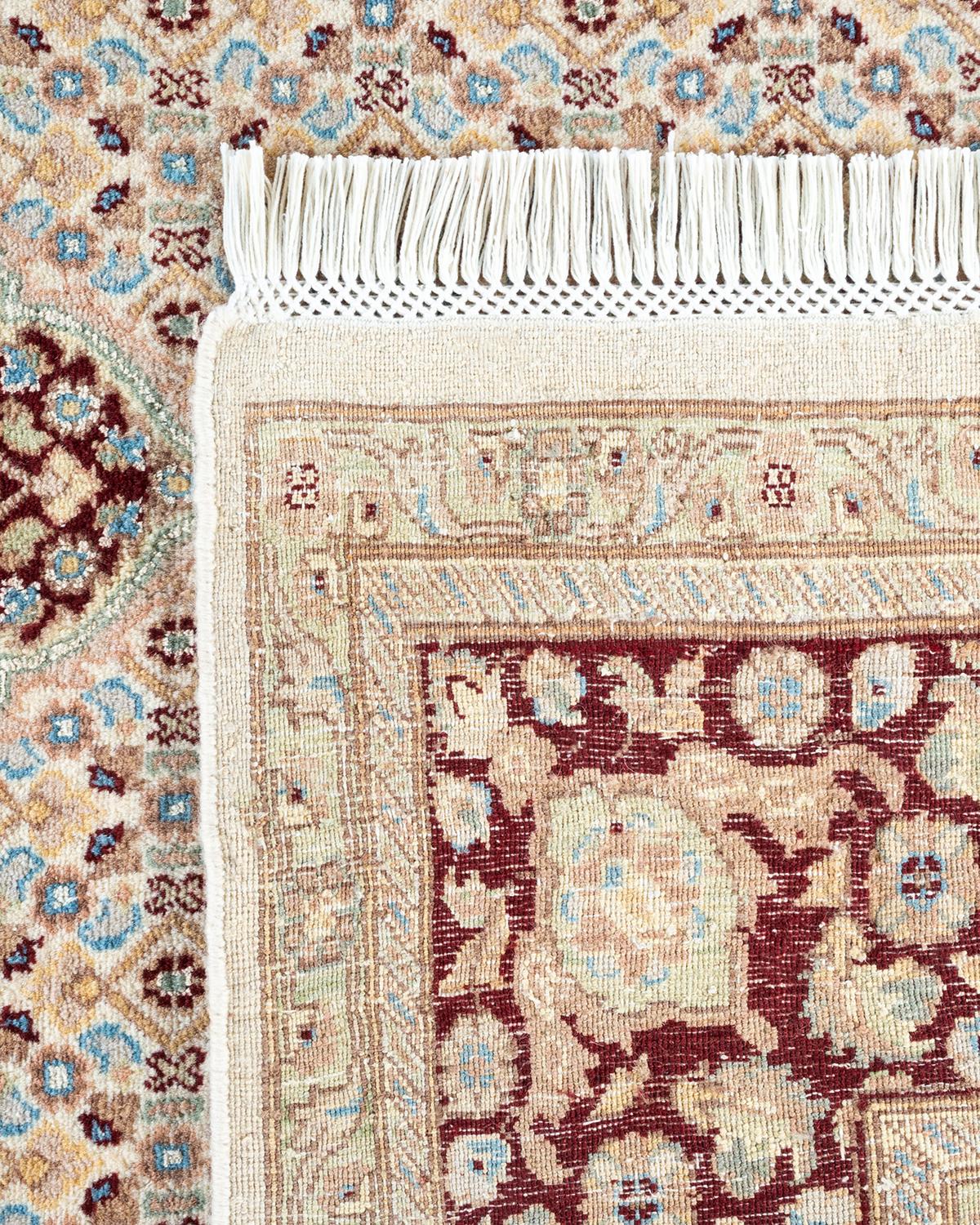 XXIe siècle et contemporain Tapis traditionnel oriental Mogul Ivory, unique en son genre, nou  la main. en vente