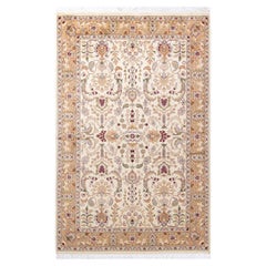 Tapis traditionnel oriental Mogul Ivory, unique en son genre, nou  la main.